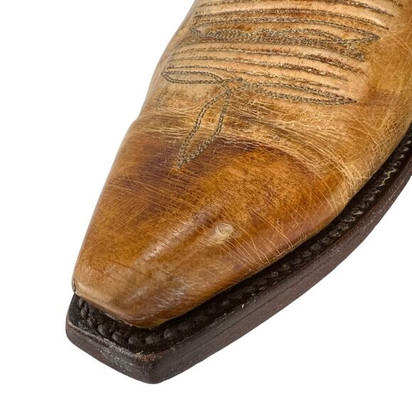 Men’s Old Gringo Tan Leather Western Cowboy Boots Size 8 - Picture 4 of 9